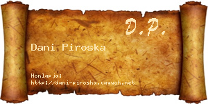 Dani Piroska névjegykártya